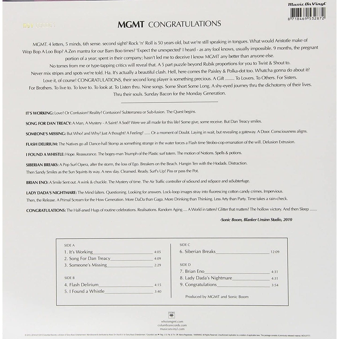 CONGRATULATIONS - MGMT [VINYL]