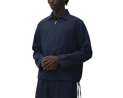 Arte Linen Quarter Zip Pullover "Navy"