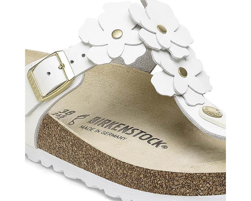 Birkenstock Gizeh Flower Leather "White"