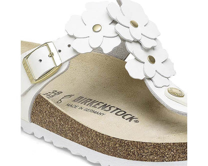 Birkenstock Gizeh Flower Leather "White"