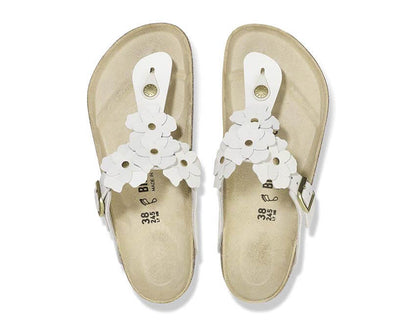 Birkenstock Gizeh Flower Leather "White"
