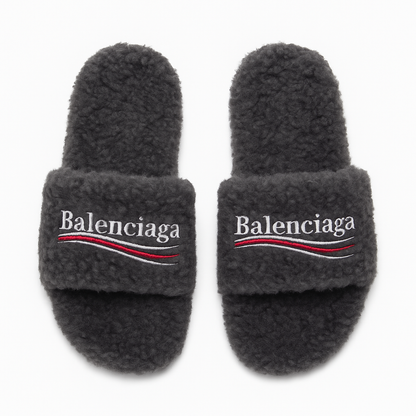 Furry Slide Sandal