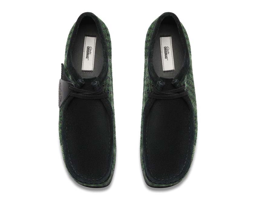 Clarks Wallabee "Green Tweed Comb"