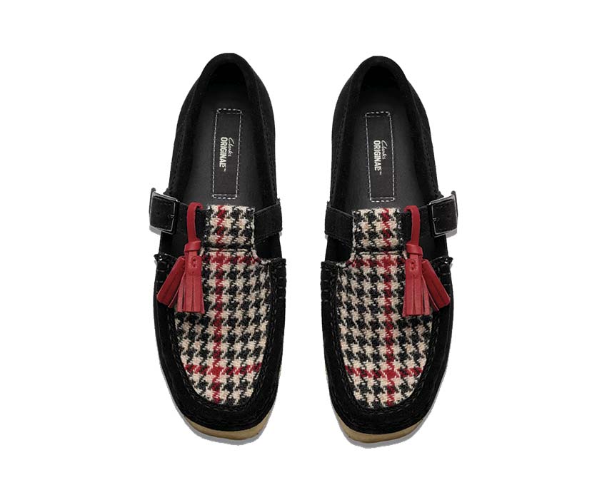 Clarks Wallabee T Bar "Black Tweed Combination"