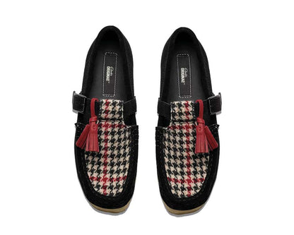 Clarks Wallabee T Bar "Black Tweed Combination"