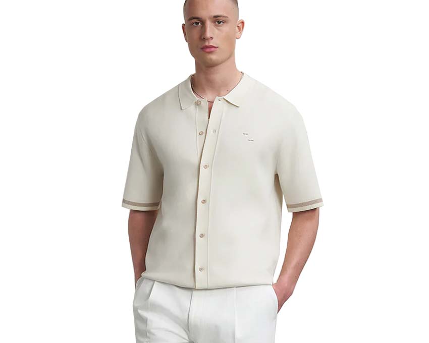 Filling Pieces Knit Shirt Classic Antique White