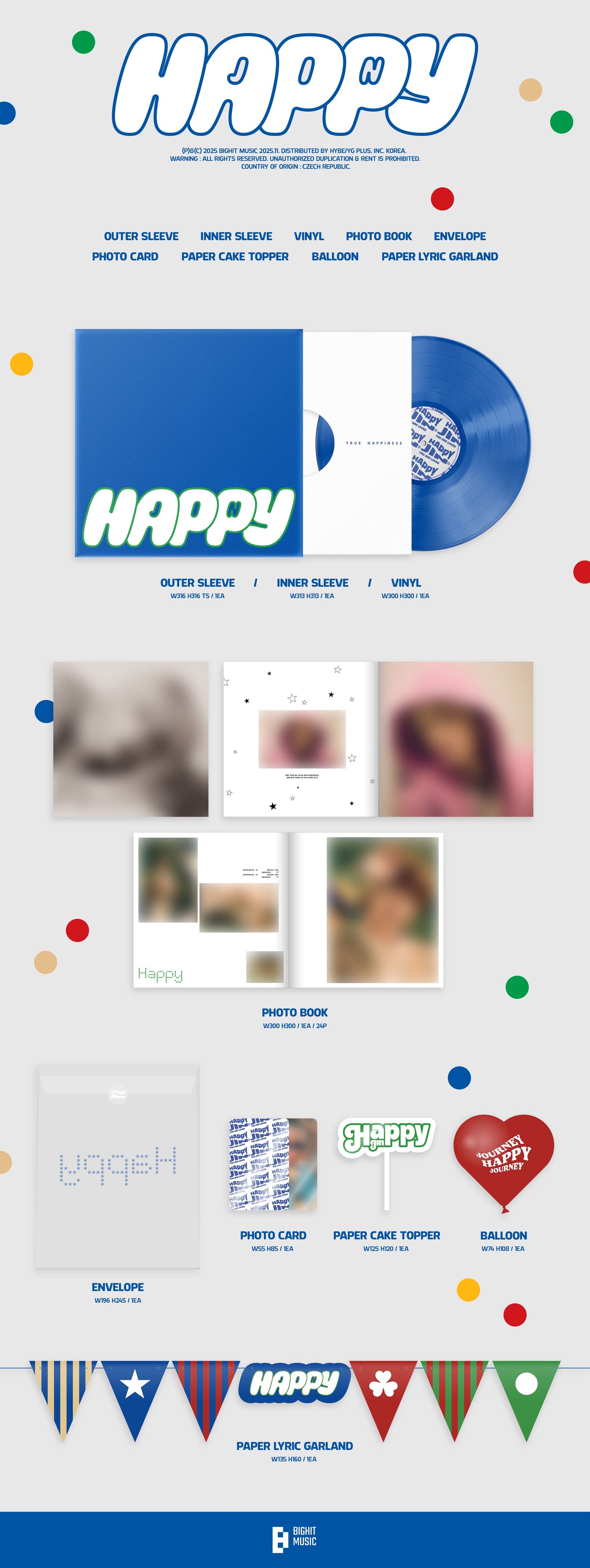Happy - Jin [Colour Vinyl]
