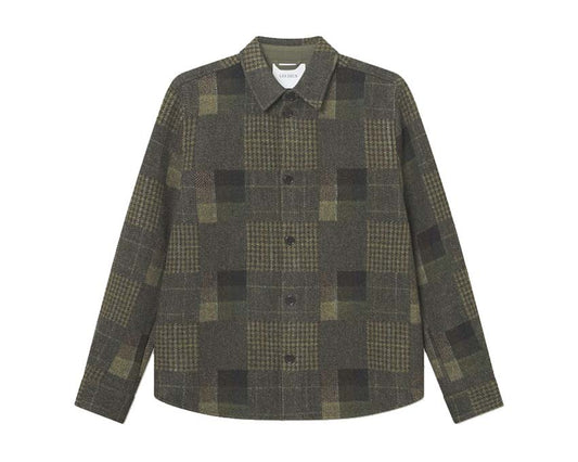 Les Deux Kody Patchwork Wool Overshirt