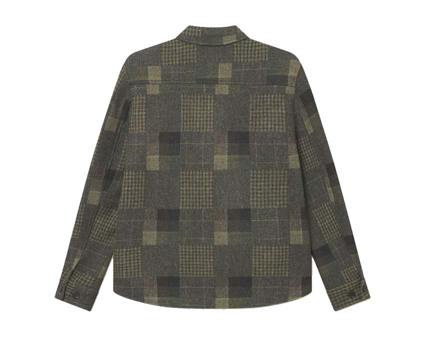 Les Deux Kody Patchwork Wool Overshirt