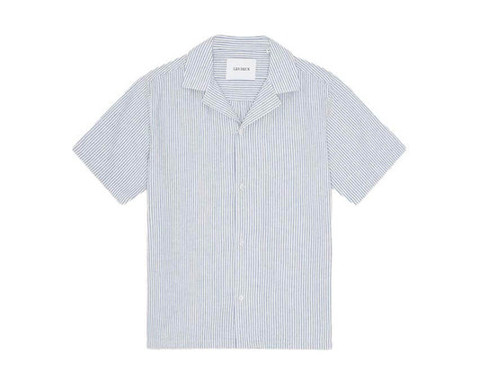 Les Deux Lukas Stripe Cotton Linen SS Shirt