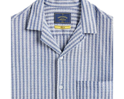 Portuguese Flannel Jacquard Chambray Shirt