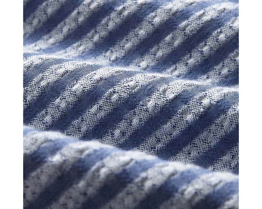 Portuguese Flannel Jacquard Chambray Shirt