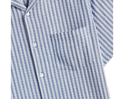 Portuguese Flannel Jacquard Chambray Shirt