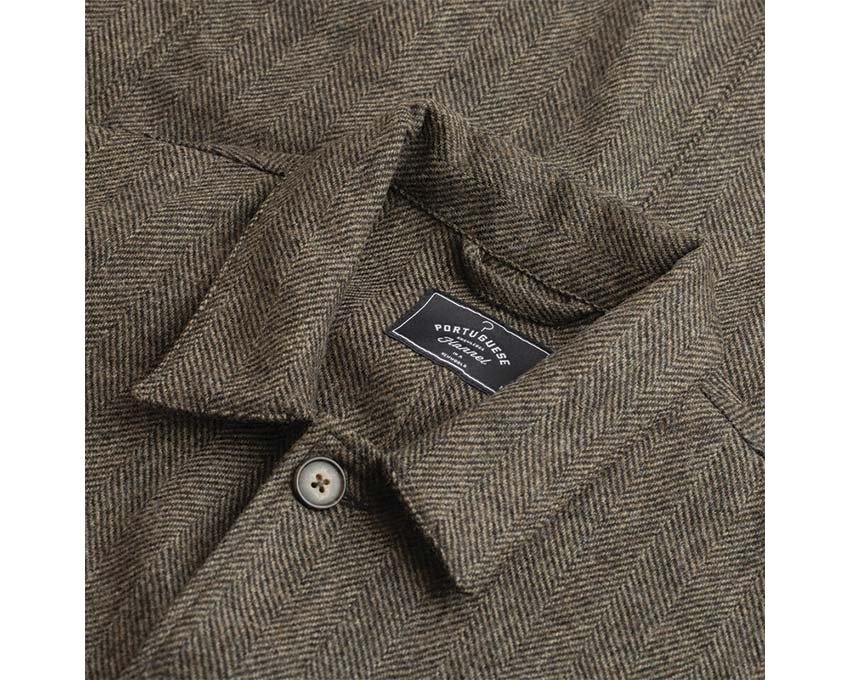 Portuguese Flannel Labura Herringbone Wool