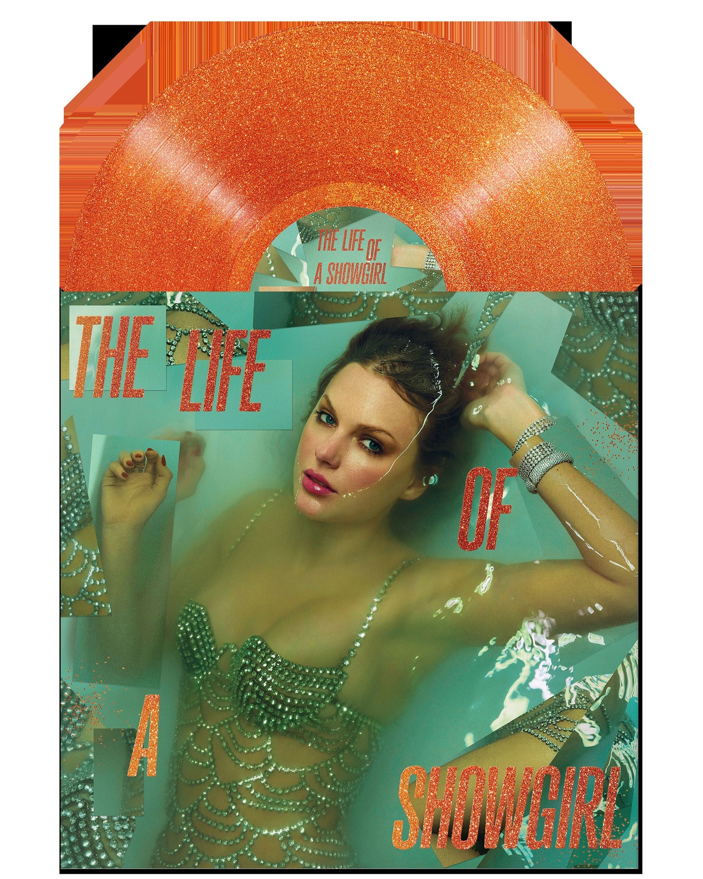 The Life of a Showgirl: Sweat And Vanilla Perfume Portofino Orange Glitter Edition - Taylor Swift [Colour Vinyl]