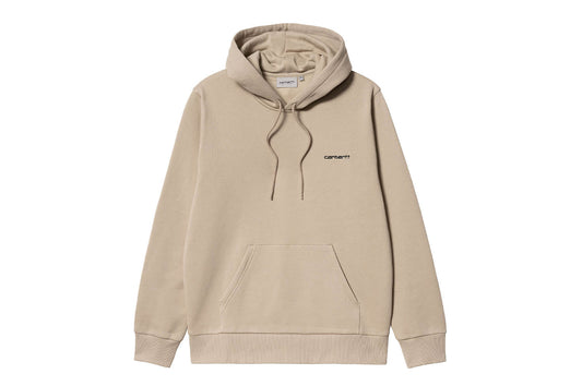 Hooded Script Embroidery Sweatshirt