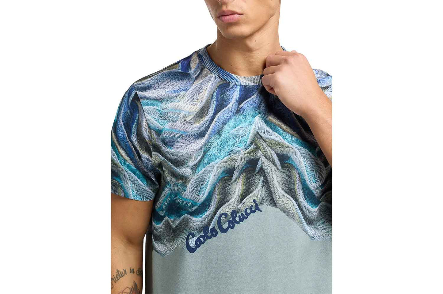 Artificial Knit T-Shirt