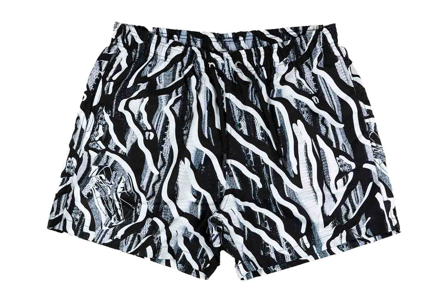 Swim shorts with knit pattern print