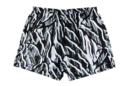Swim shorts with knit pattern print