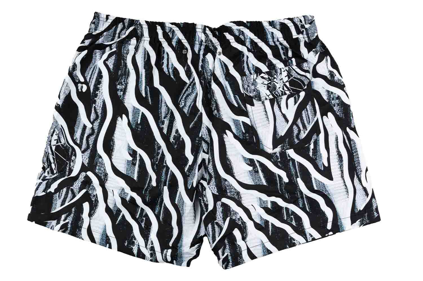 Swim shorts with knit pattern print