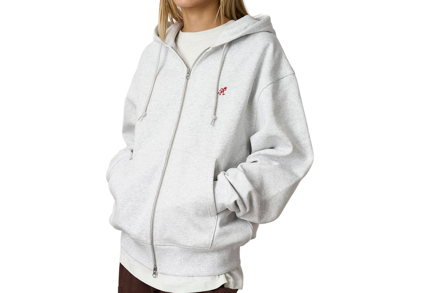 One Point Zip Hooded