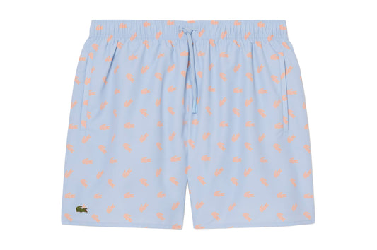Swim shorts with crocodile print