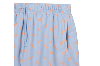 Swim shorts with crocodile print
