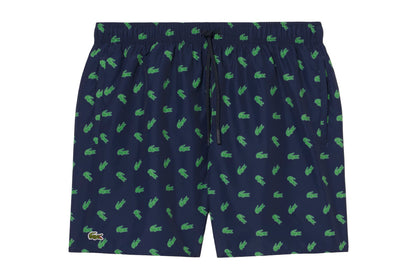 Swim shorts with crocodile print
