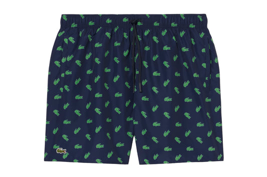 Swim shorts with crocodile print