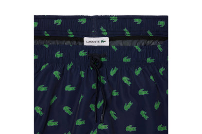 Swim shorts with crocodile print