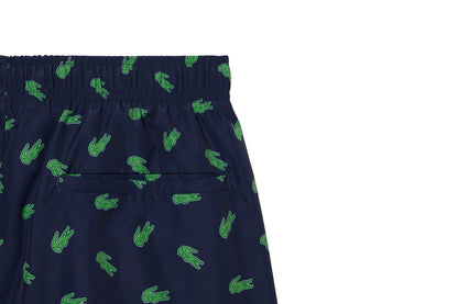 Swim shorts with crocodile print