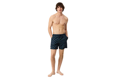 Swim shorts with crocodile print