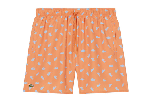 Swim shorts with crocodile print