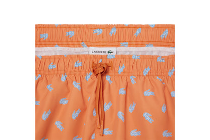 Swim shorts with crocodile print