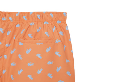 Swim shorts with crocodile print