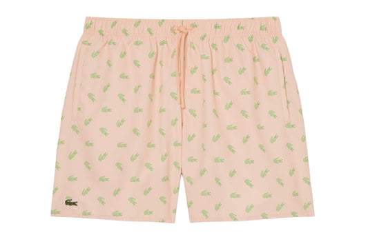 Swim shorts with crocodile print