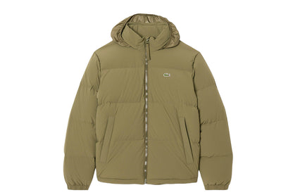 Down jacket with hood