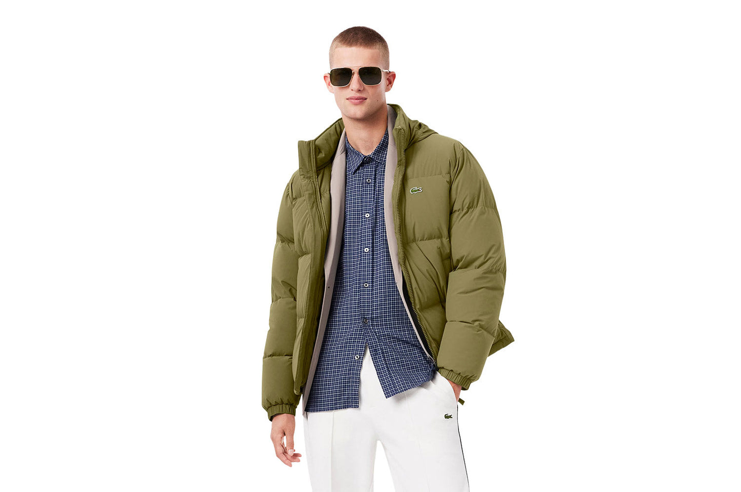 Down jacket with hood