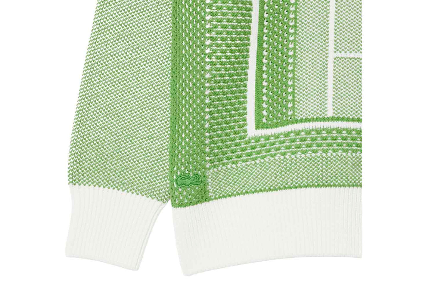 Tennis Court Graphic Jacquard Sweater