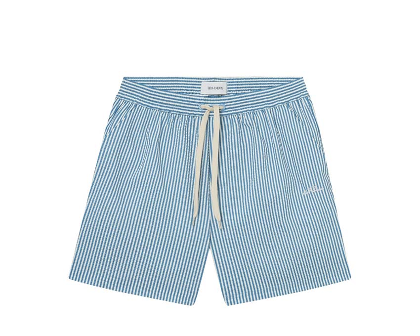 Les Deux Stan Stripe Seersucker Swim Shorts