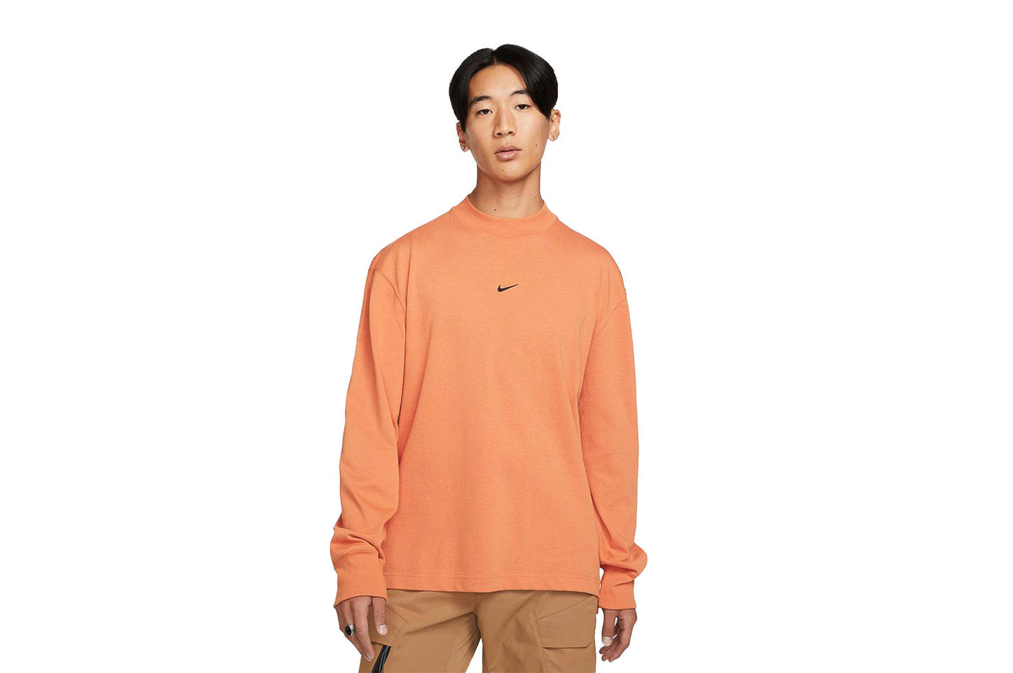 Long-Sleeve Mock Neck Top